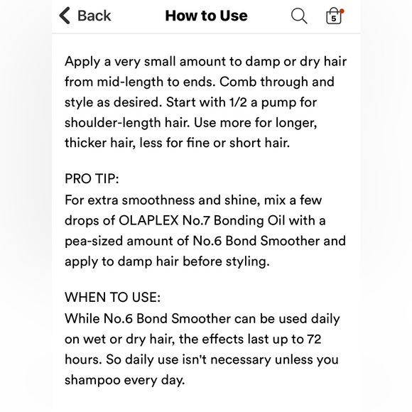 OLAPLEX No.6 Bond Smoother NEW! (#4) - Picture 4 of 5